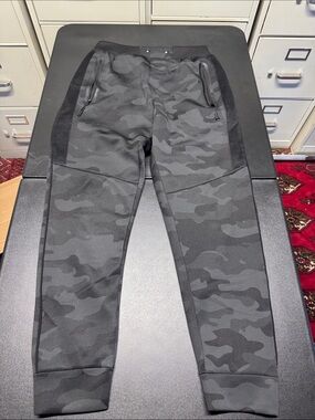 Women's Charcoal Camo Track Joggers Size S Missing Drawstring